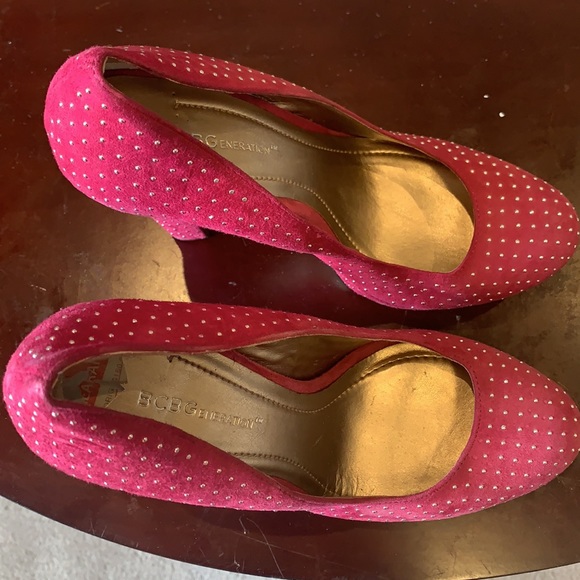 BCBG Generation Pink/Silver Shoes SZ 38 - Picture 2 of 6